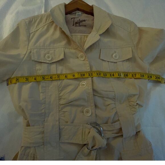 Taifun Collection Belted Jacket w/ Rouching Detail - Women's‎ Size S - Picture 7 of 10